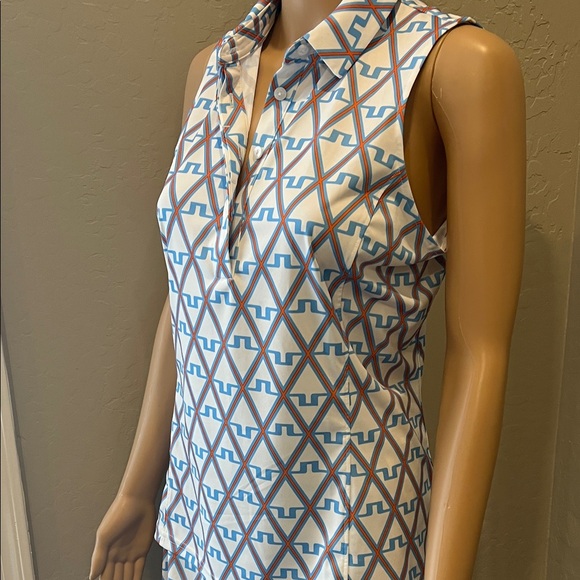 J. Lindeberg Geometric Pattern Sleeveless Top and Skirt M - Picture 2 of 13